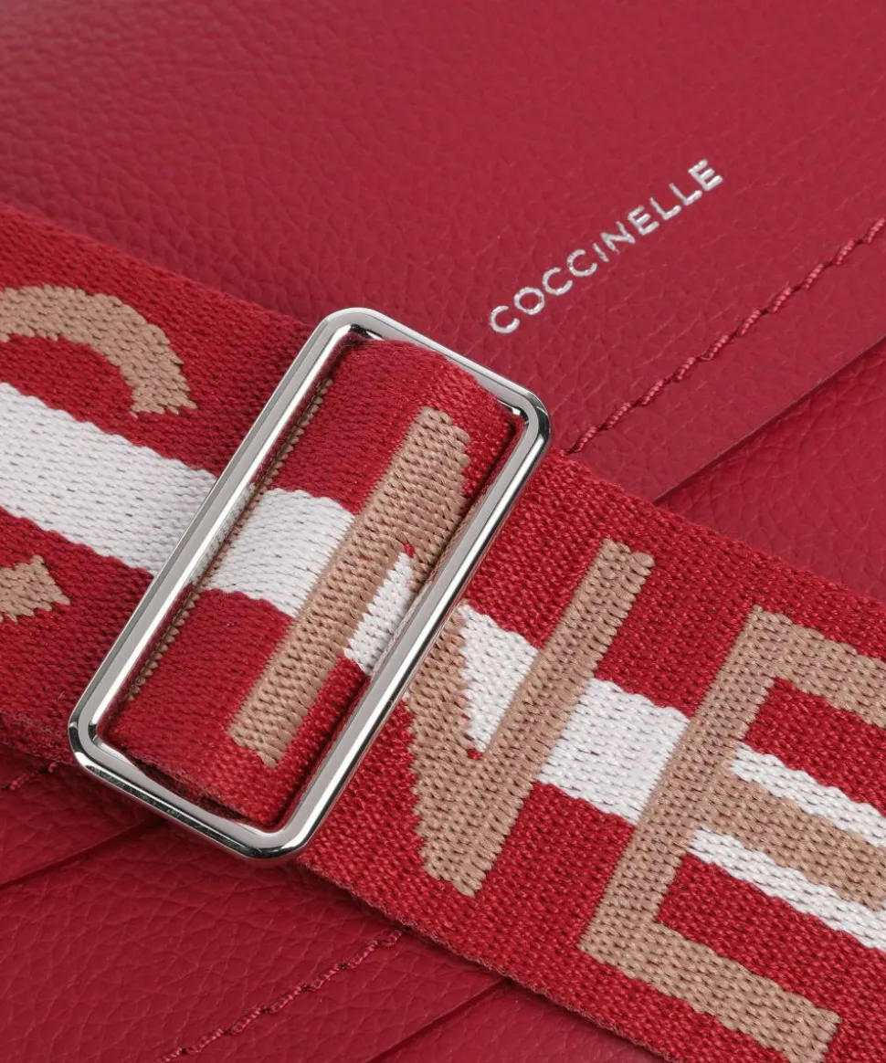 Raquel Schultertasche genarbtes Leder rot