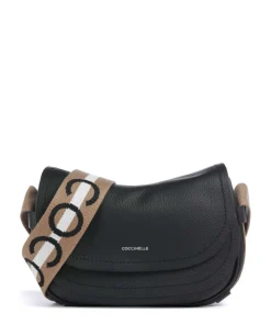 Raquel Umhängetasche genarbtes Leder schwarz