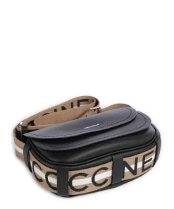 Raquel Umhängetasche genarbtes Leder schwarz