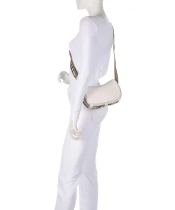 Raquel Umhängetasche genarbtes Leder weiß