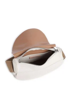 Raquel Umhängetasche genarbtes Leder weiß