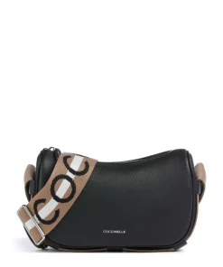 Raquel Umhängetasche genarbtes Leder schwarz