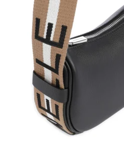 Raquel Umhängetasche genarbtes Leder schwarz