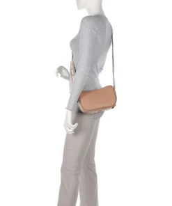 Raquel Umhängetasche genarbtes Leder hellbraun