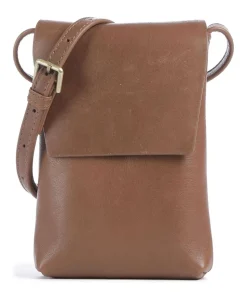 Ravea Handytasche fein genarbtes Rindsleder braun