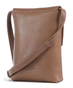 Ravea Handytasche fein genarbtes Rindsleder braun