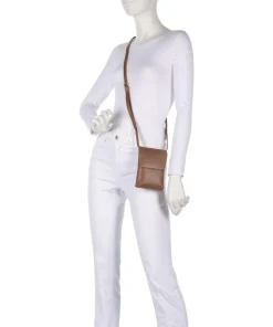 Ravea Handytasche fein genarbtes Rindsleder braun