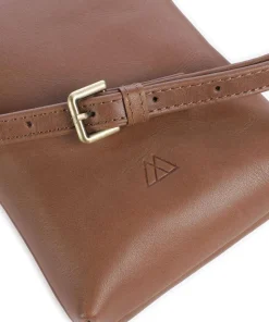 Ravea Handytasche fein genarbtes Rindsleder braun