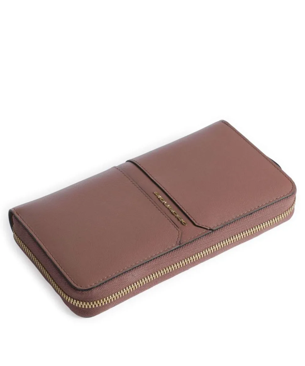 Ray RFID Geldbörse fein genarbtes Rindsleder braun