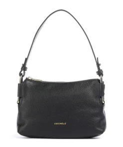 Rebekka Schultertasche genarbtes Rindsleder schwarz