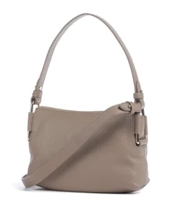 Rebekka Schultertasche genarbtes Rindsleder taupe