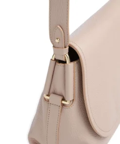 Rebekka Schultertasche genarbtes Rindsleder beige