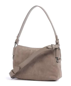 Rebekka Suede Schultertasche aufgerautes Rindsleder taupe