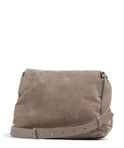 Rebekka Suede Schultertasche aufgerautes Rindsleder taupe