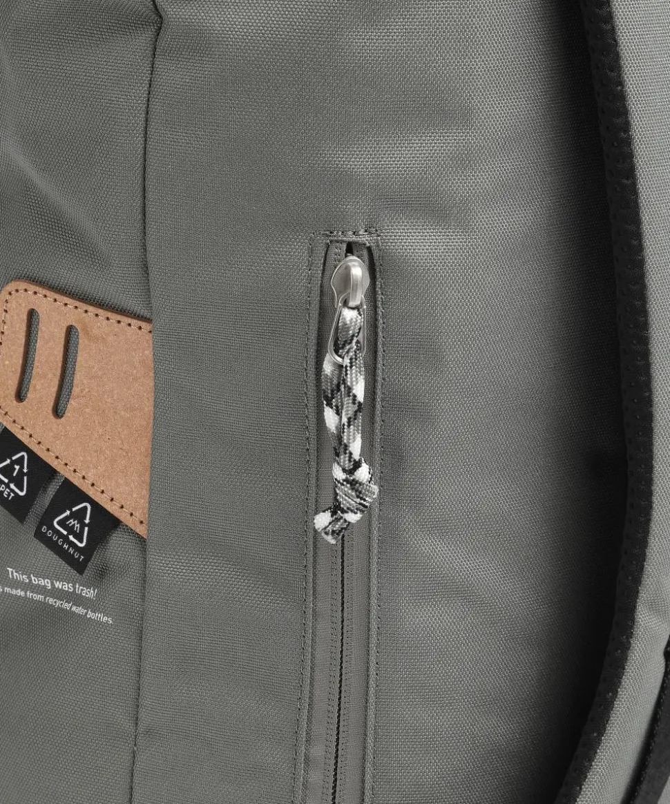 Reborn Christopher Rolltop Rucksack 15″ recyceltes Polyester grau/schwarz