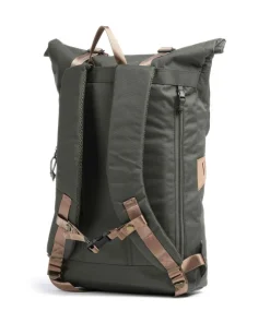Reborn Christopher Rolltop Rucksack 15″ recyceltes Polyester dunkelgrün
