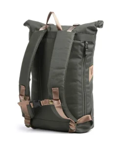 Reborn Christopher Small Rolltop Rucksack 13″ recyceltes Polyester dunkelgrün