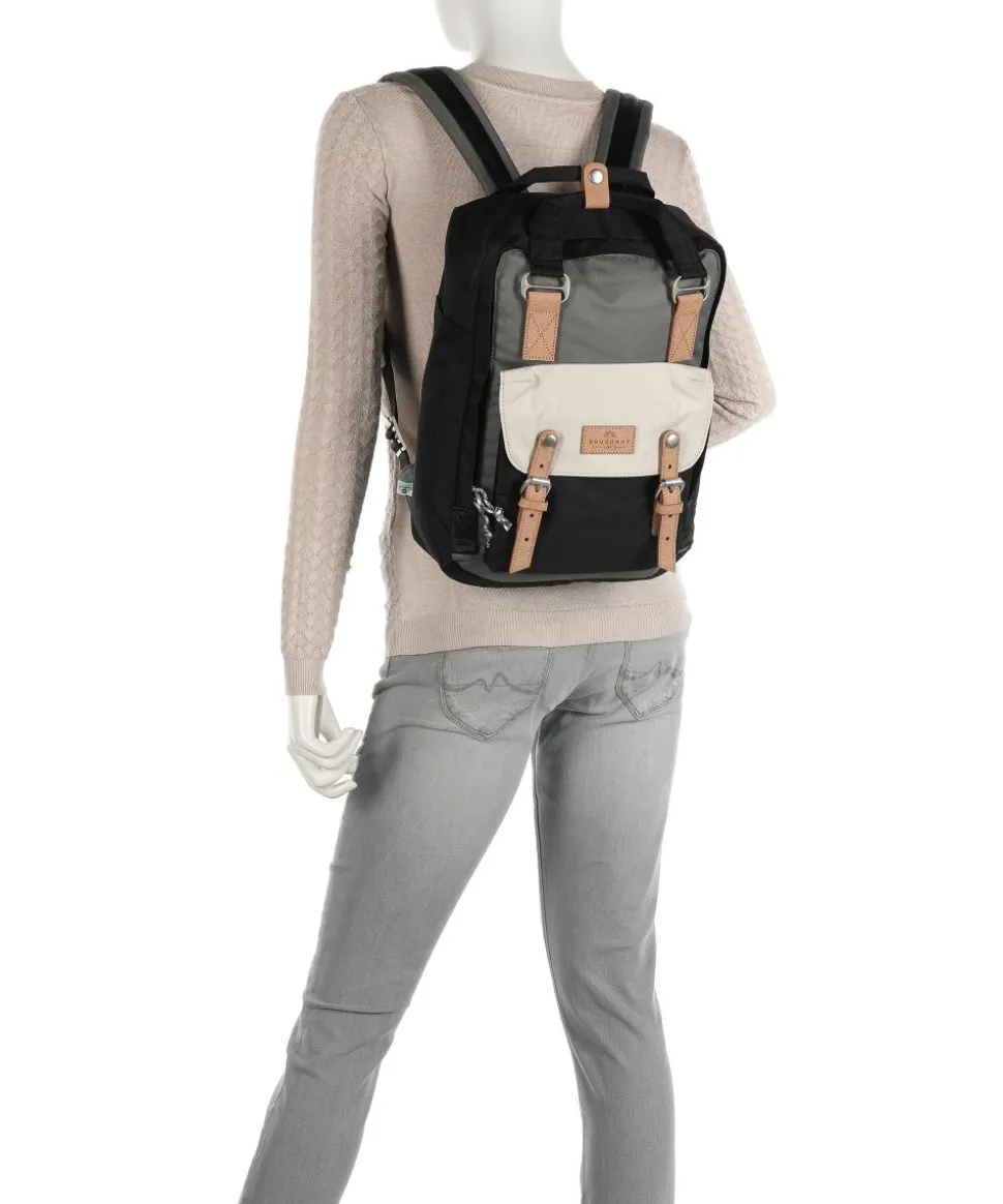 Reborn Macaroon Rucksack 14″ recyceltes Polyester schwarz/grau