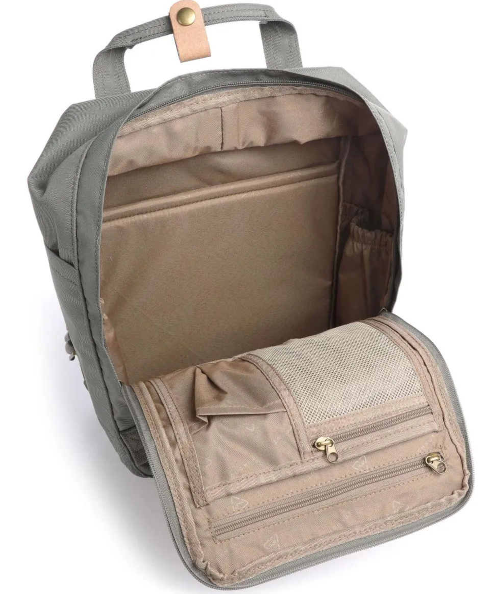 Reborn Macaroon Rucksack 14″ recyceltes Polyester graugrün