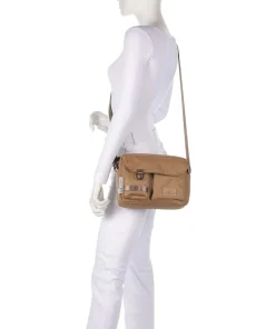 Reborn Mission Lite Umhängetasche recyceltes Polyester camel