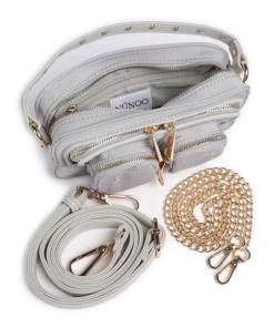 Recycled Nylon Helena Umhängetasche recyceltes Nylon hellgrau