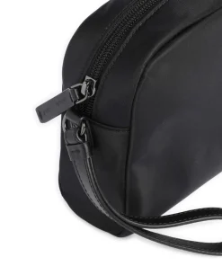 Recycled Nylon Kulturbeutel schwarz 24 cm