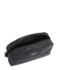 Recycled Nylon Kulturbeutel schwarz 24 cm