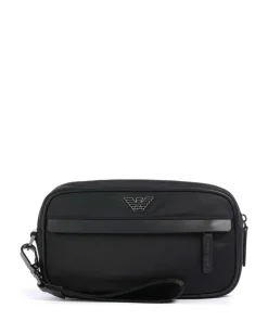 Recycled Nylon Kulturbeutel schwarz 24 cm