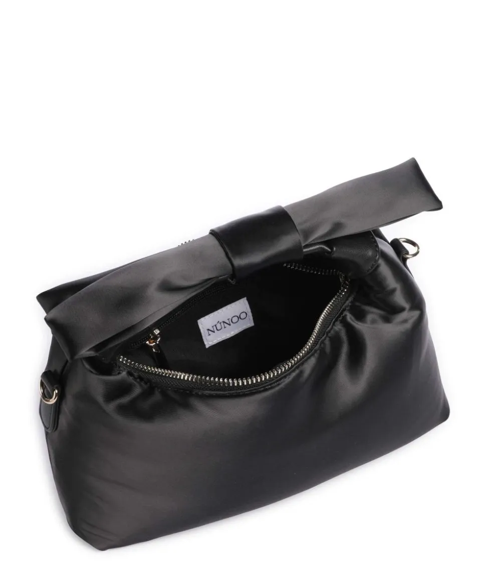 Recycled Satin Dandy Handtasche Textil schwarz