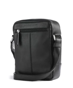 Relaxed Umhängetasche genarbtes Rindsleder schwarz