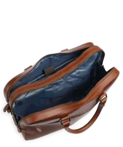 Remo Aktentasche 15″ fein genarbtes Rindsleder cognac