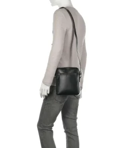 Remo Umhängetasche fein genarbtes Rindsleder schwarz