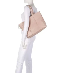 Reversible Shopper genarbtes Leder altrosa