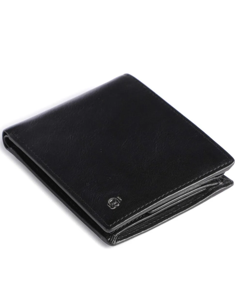 RFID Geldbörse fein genarbtes Rindsleder schwarz