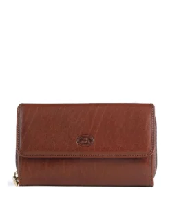 RFID Geldbörse genarbtes Leder braun