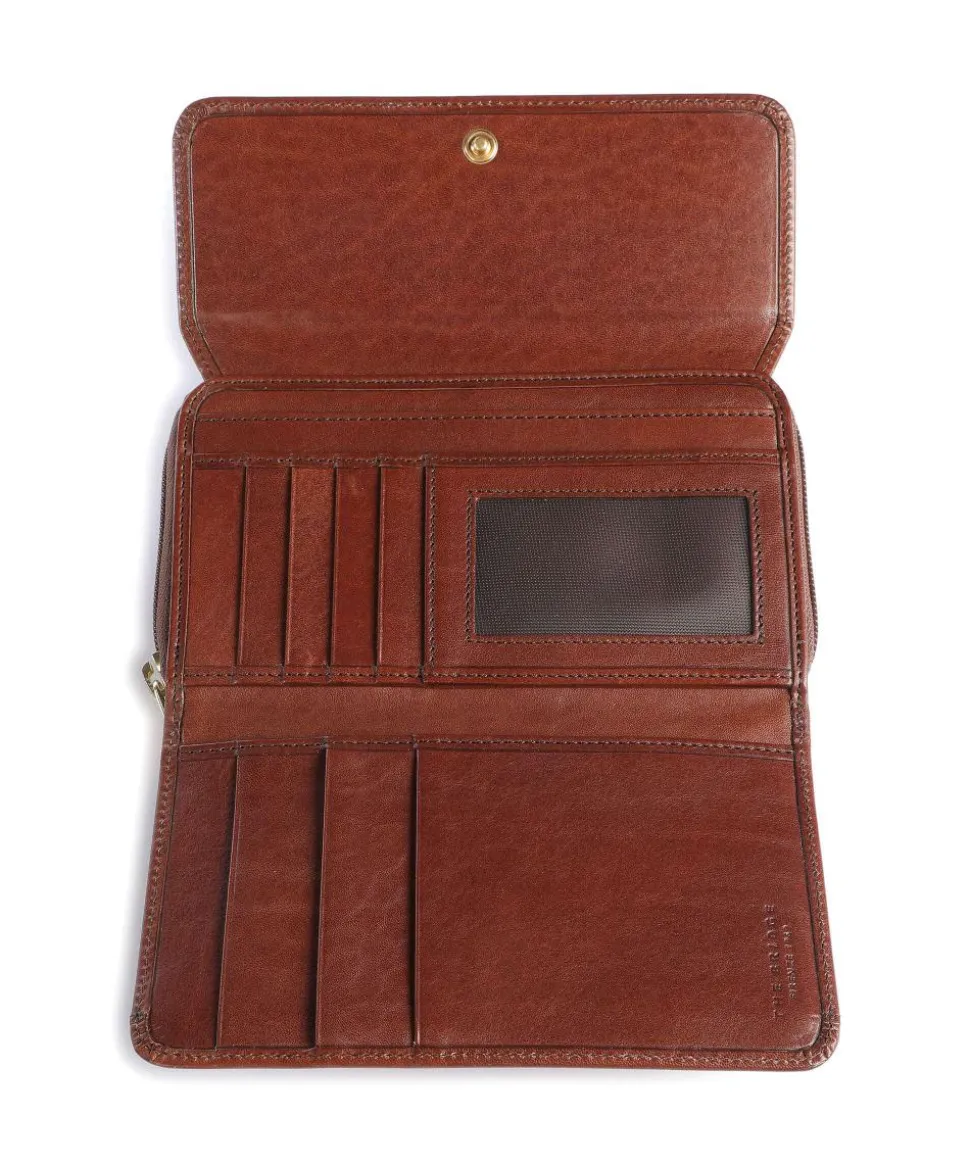 RFID Geldbörse genarbtes Leder braun