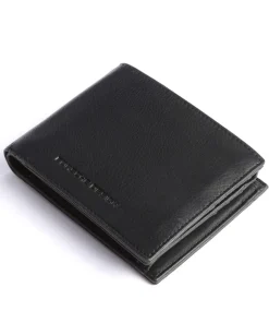 RFID Geldbörse genarbtes Rindsleder schwarz