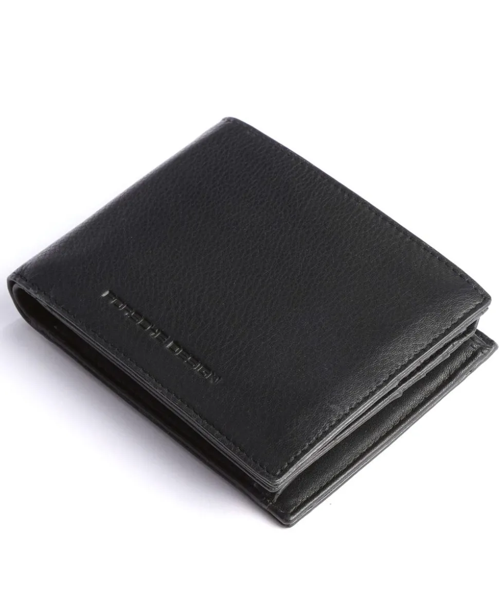 RFID Geldbörse genarbtes Rindsleder schwarz