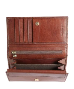 RFID Geldbörse glattes Leder cognac