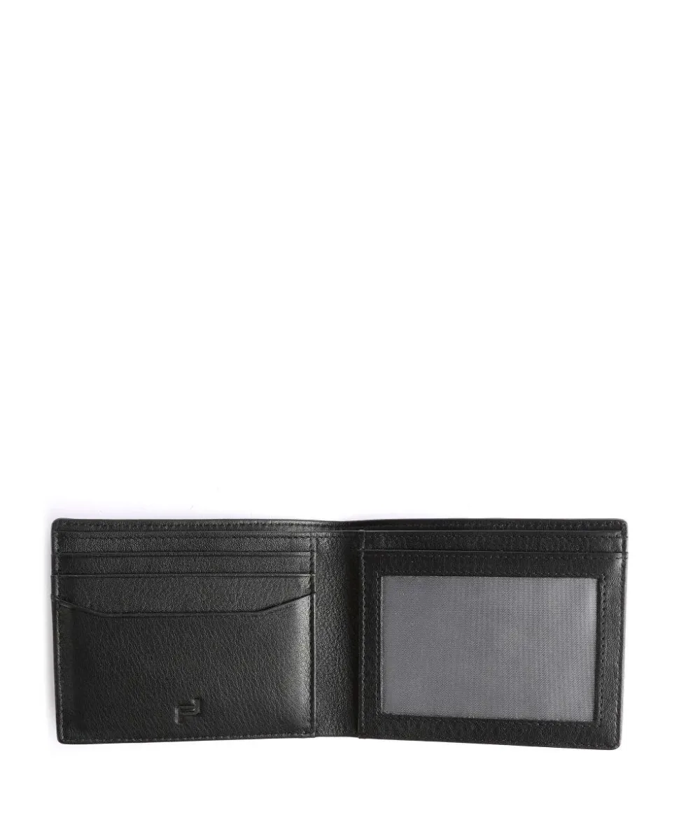 RFID Kreditkartenetui genarbtes Rindsleder schwarz