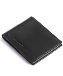 RFID Kreditkartenetui genarbtes Rindsleder schwarz