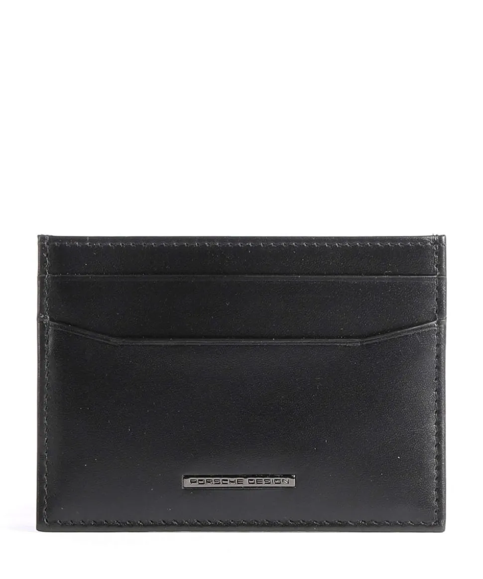 RFID Kreditkartenetui Rindsleder schwarz
