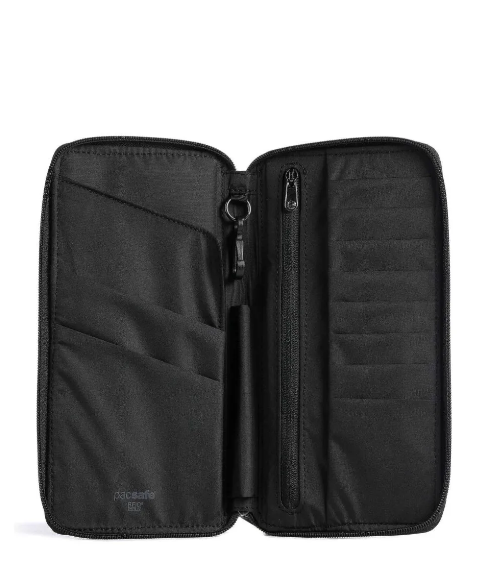 RFIDsafe Geldbörse recyceltes Polyester schwarz