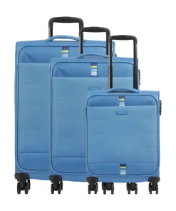 Rügen 4-Rollen Trolley Set blau 3-tlg.
