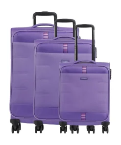 Rügen 4-Rollen Trolley Set violett 3-tlg.