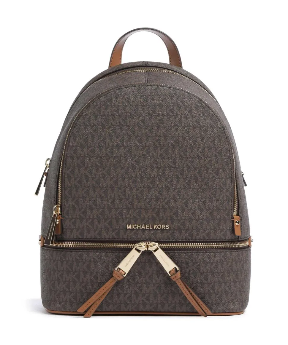 Rhea Zip Rucksack Canvas dunkelbraun