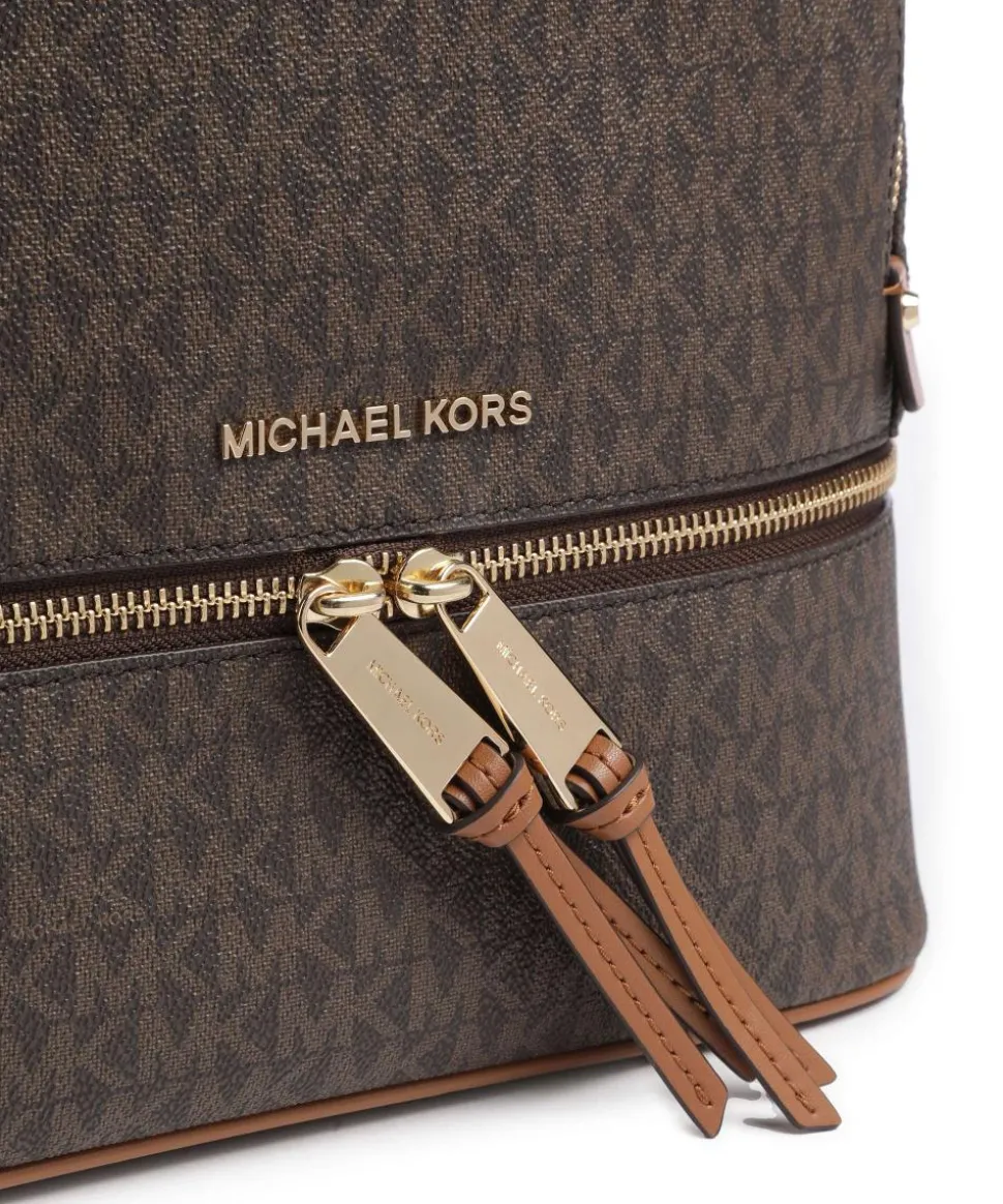 Rhea Zip Rucksack Canvas dunkelbraun