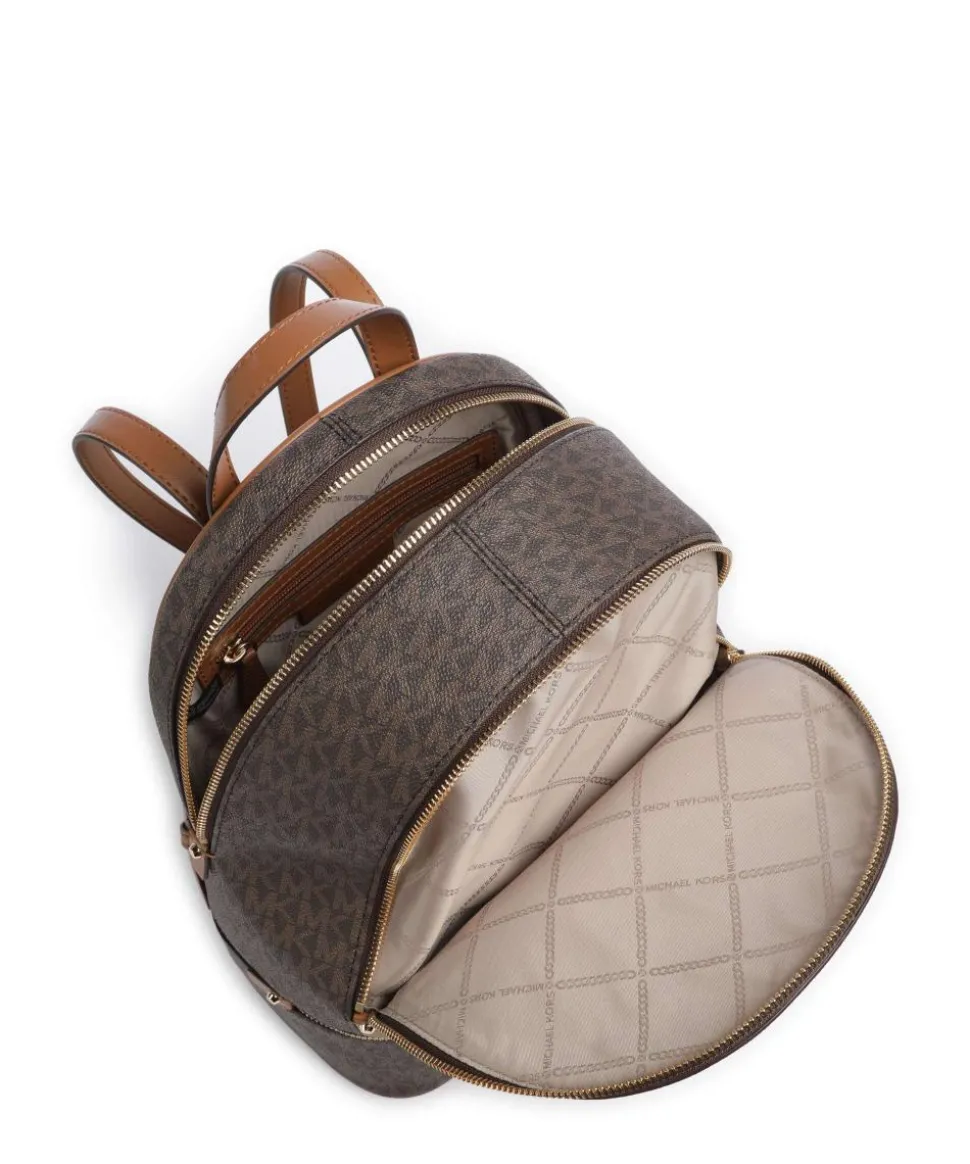 Rhea Zip Rucksack Canvas dunkelbraun