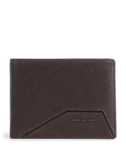 Rhino RFID Geldbörse genarbtes Rindsleder dunkelbraun