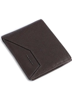 Rhino RFID Geldbörse genarbtes Rindsleder dunkelbraun